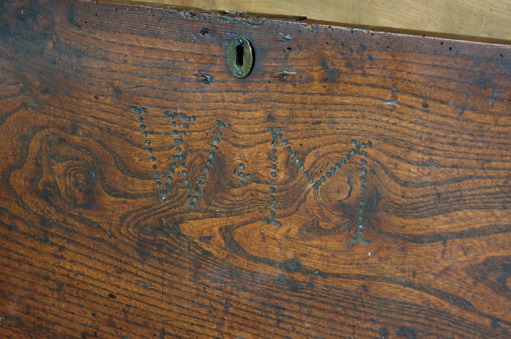Small Georgian Elm Coffer. View XI