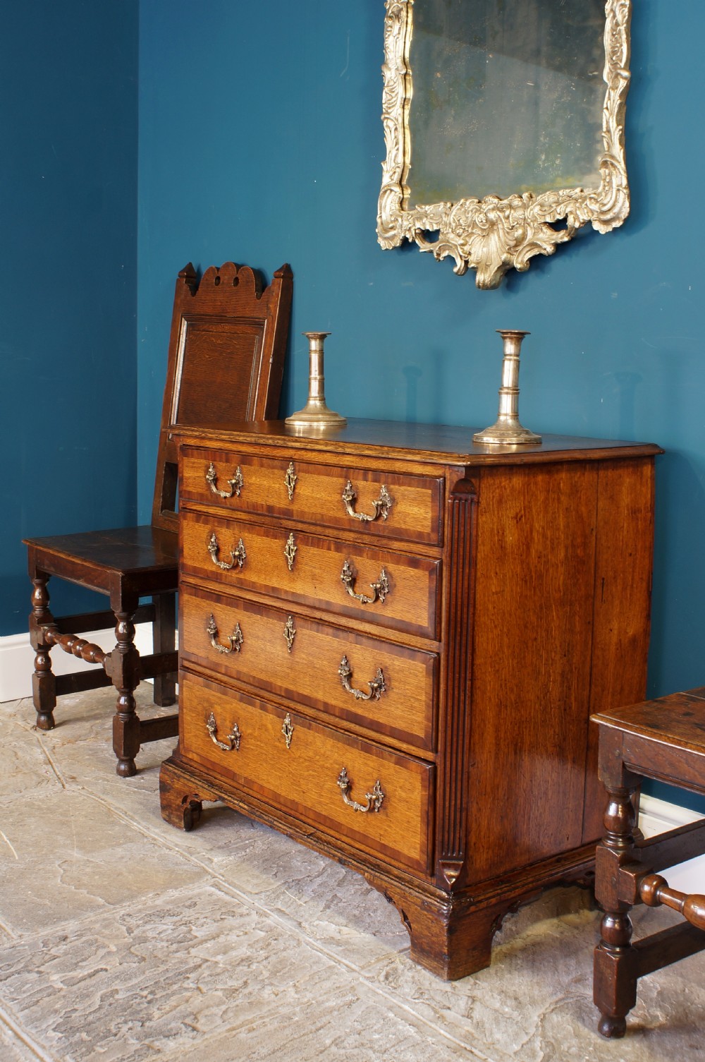 Small 18th Century Oak Chest of Drawers. View II