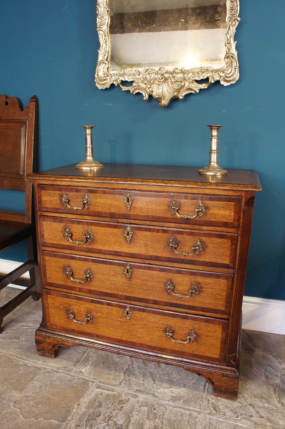 Small 18th Century Oak Chest of Drawers. View III