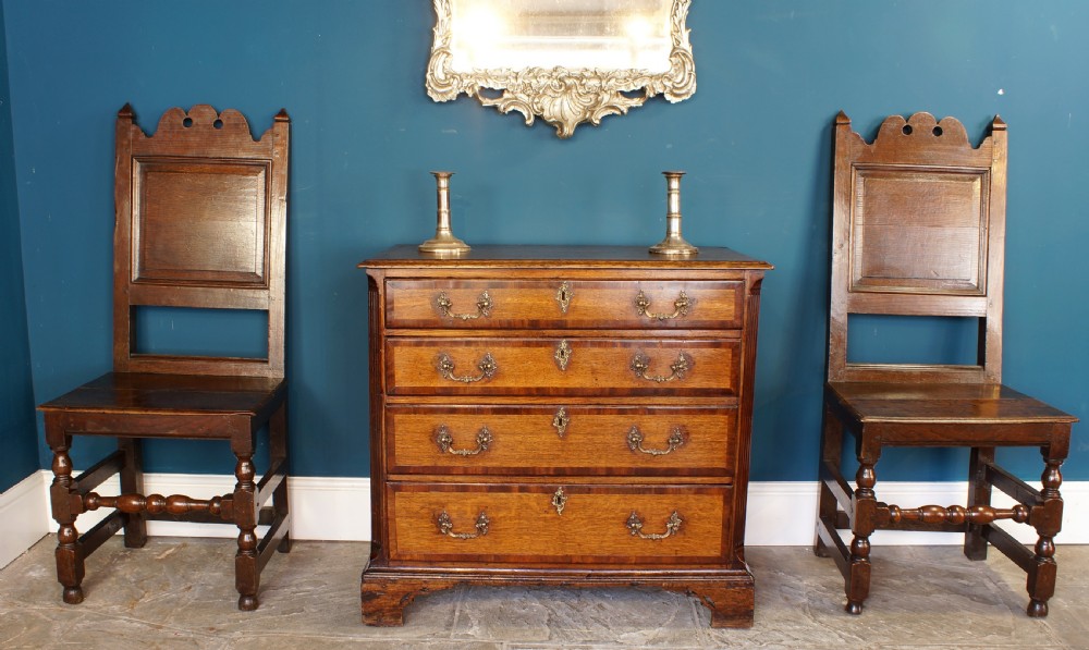 Small 18th Century Oak Chest of Drawers. View XVI