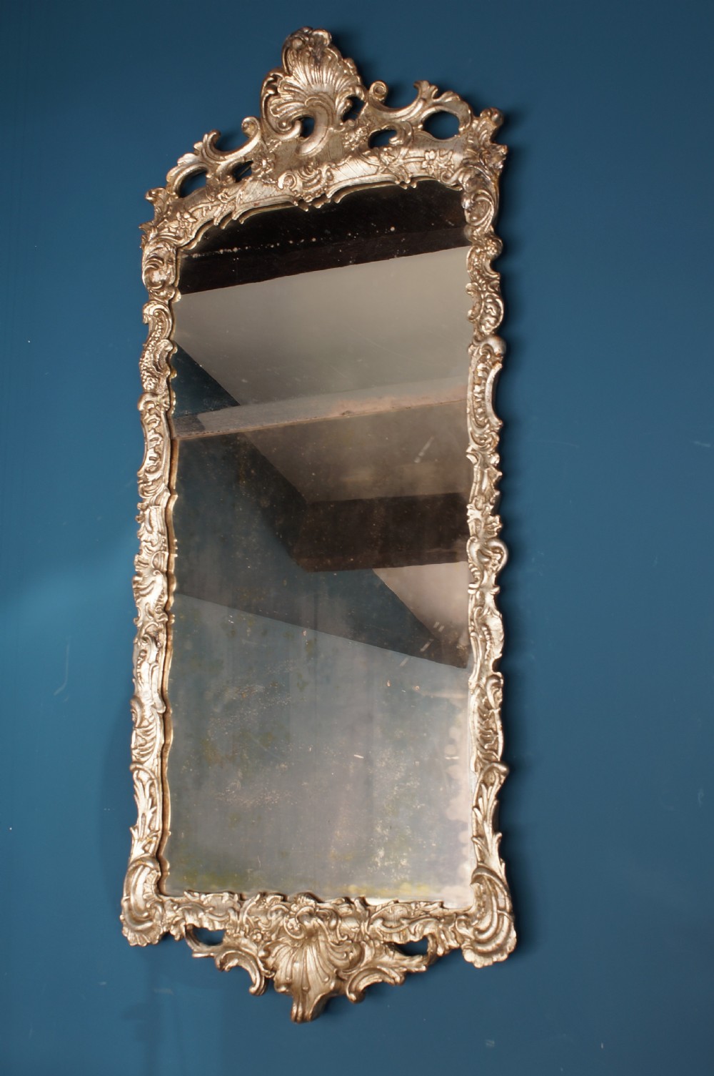 Large 18th Century Silver Gilt Mirror.