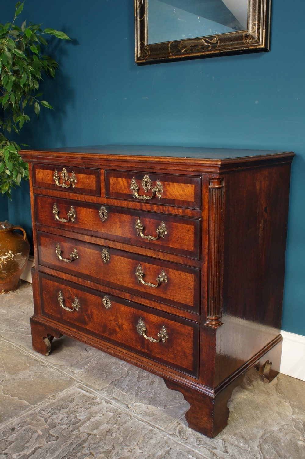 18th Century Walnut chest of drawers.