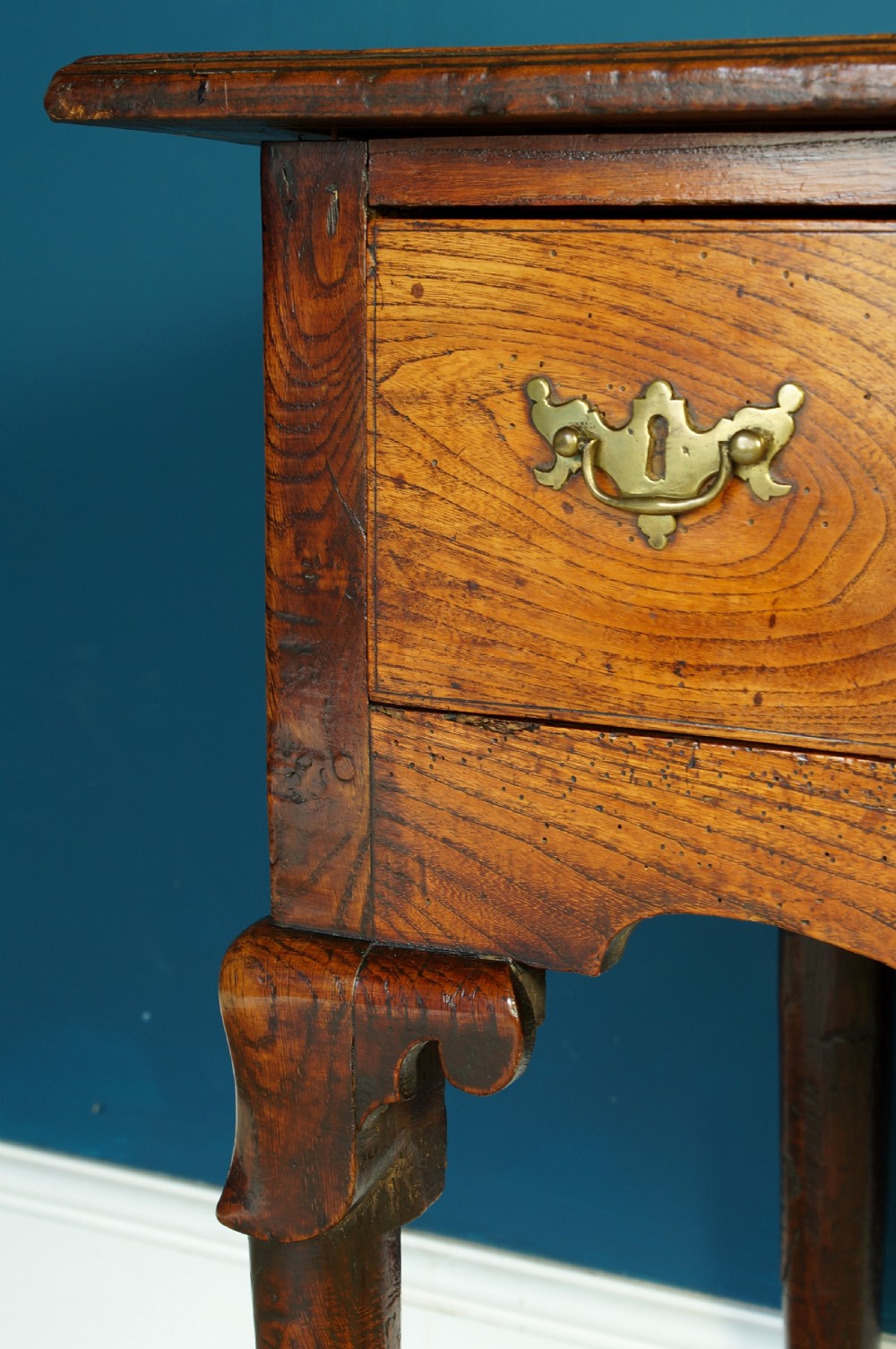 18th Century Elm and Oak Lowboy. View XVI