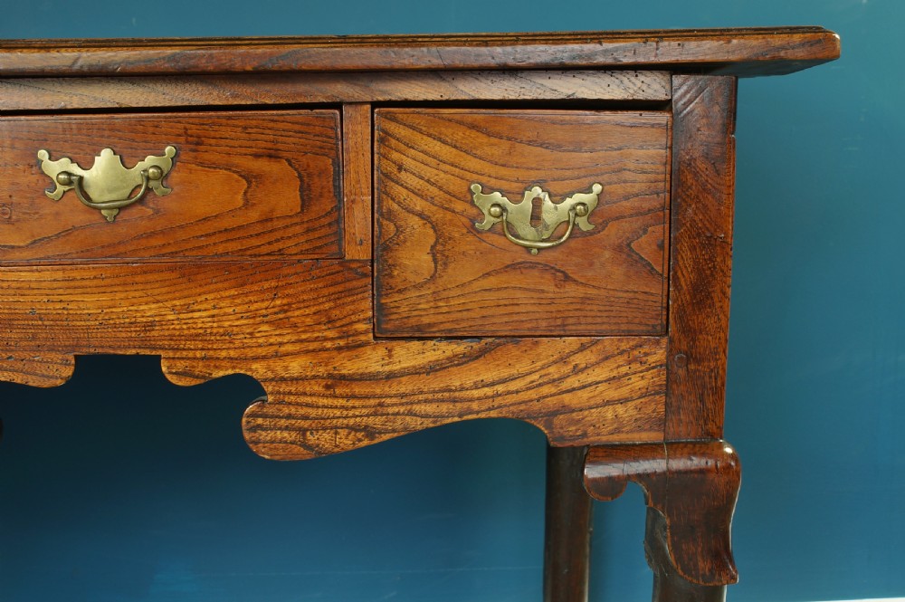 18th Century Elm and Oak Lowboy. View XVII