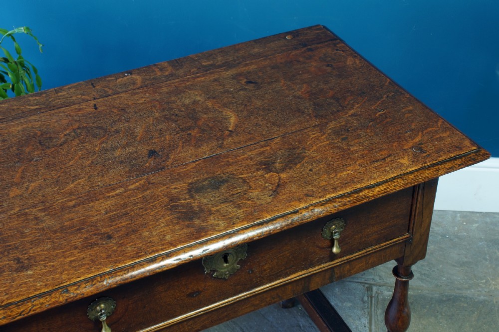 17th Century Oak side table. View X