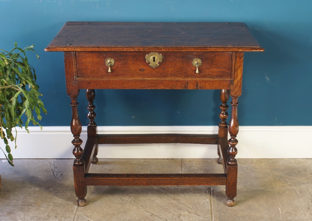 17th Century Oak side table. View XI