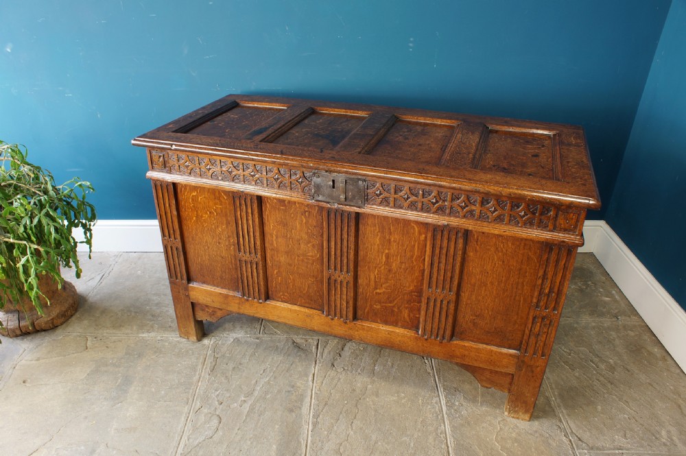 17th Century Oak Coffer. View X