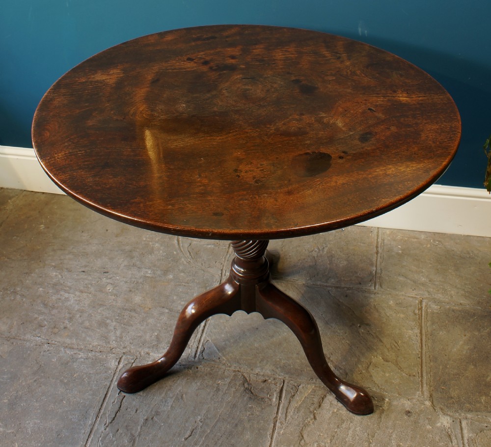 A fine 18th Century Mahogany Tripod Table. View V