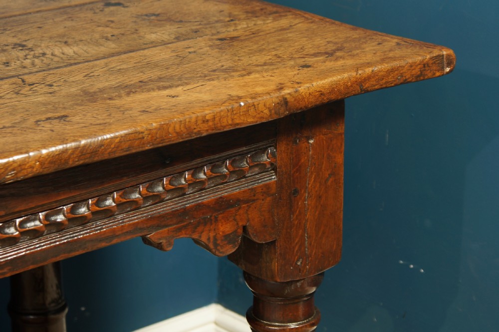 17th Century Oak Refectory table. View X