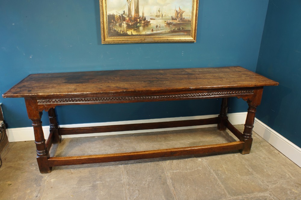 17th Century Oak Refectory table. View XI