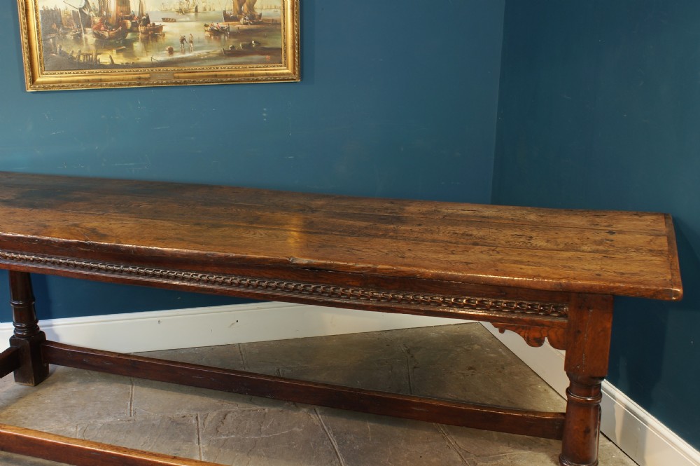 17th Century Oak Refectory table. View XIII