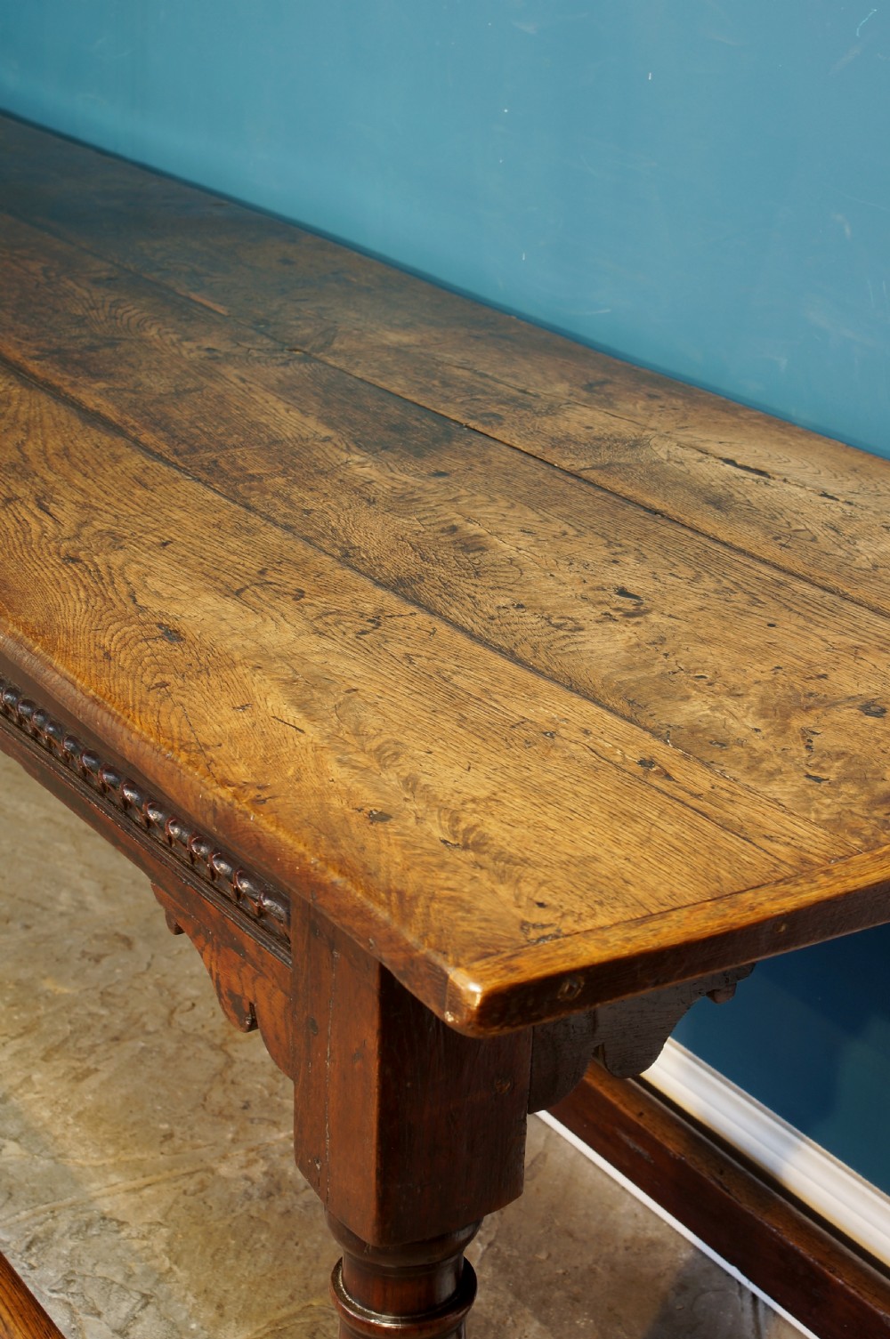 17th Century Oak Refectory table. View XV