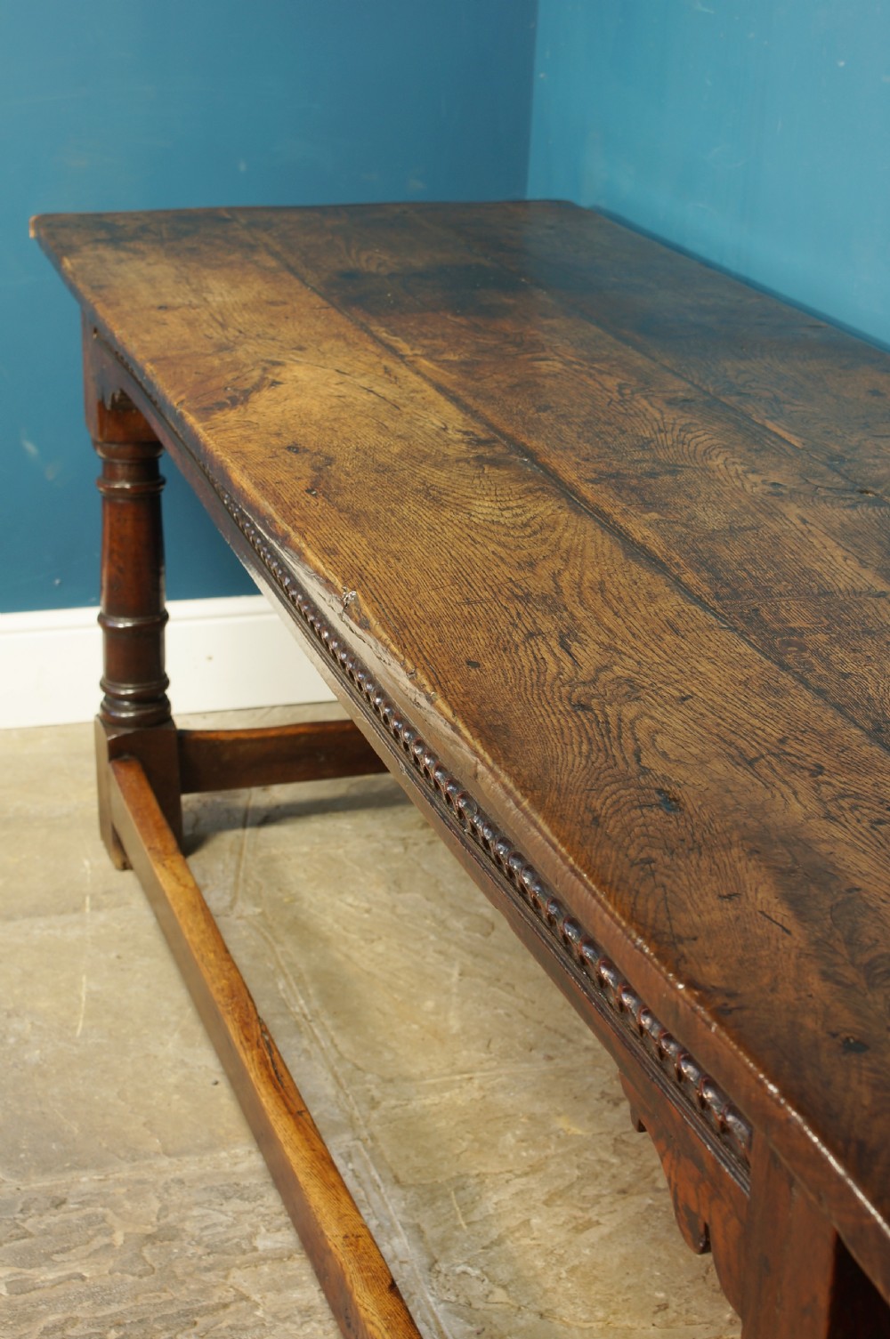 17th Century Oak Refectory table. View XVI