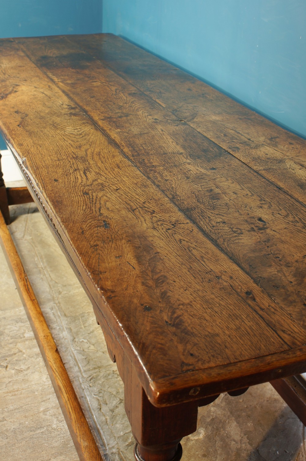 17th Century Oak Refectory table. View XVII