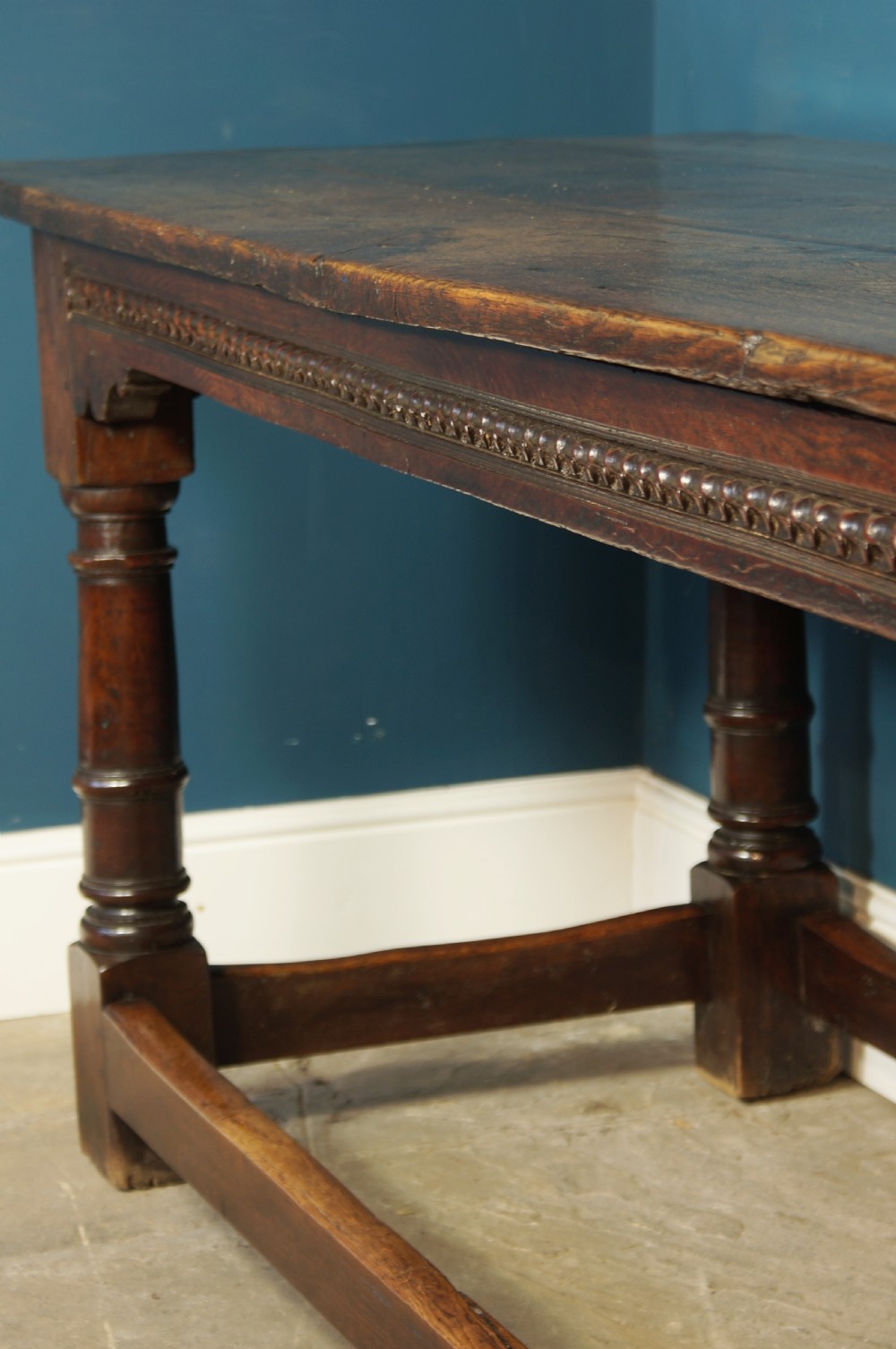 17th Century Oak Refectory table. View XIX