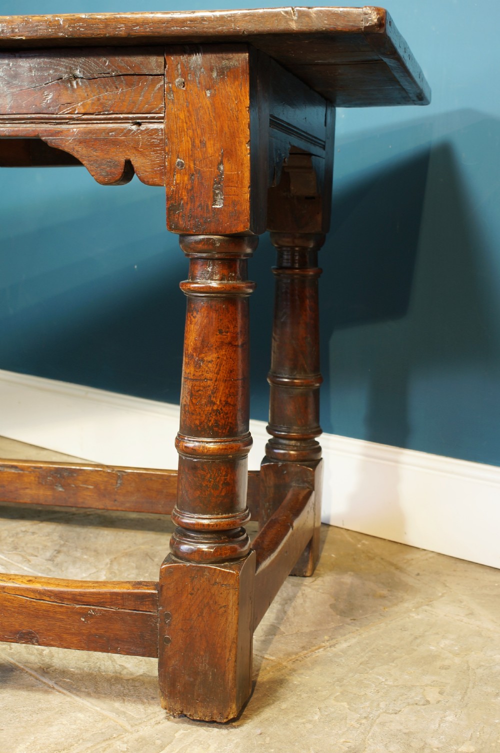 17th Century Oak Refectory table. View XXV