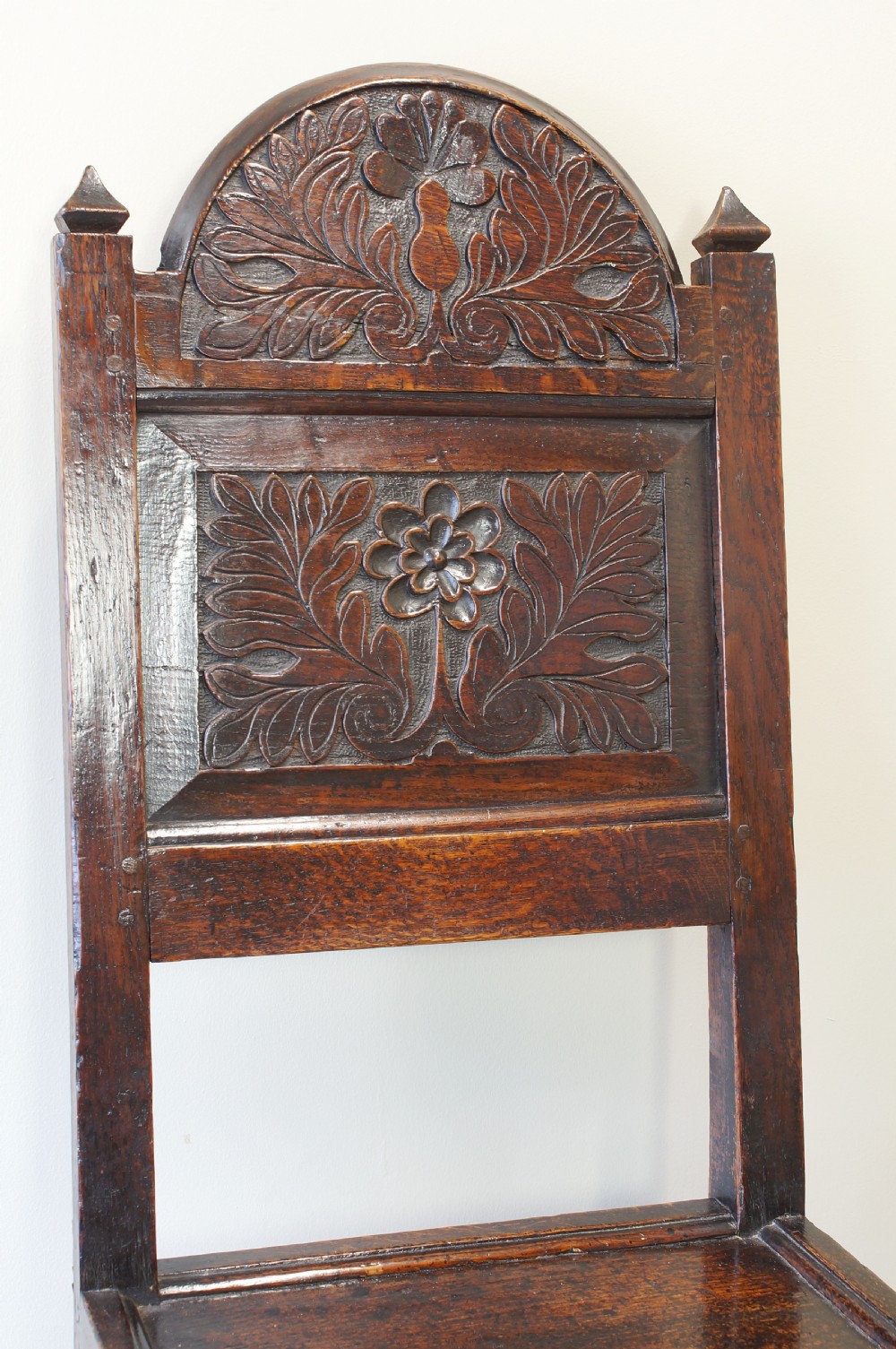 A Good Pair Of 17th Century Oak Lancashire Chairs. View IV