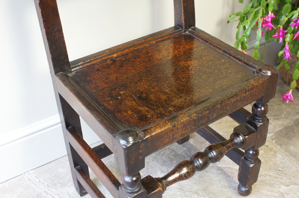 A Good Pair Of 17th Century Oak Lancashire Chairs. View V