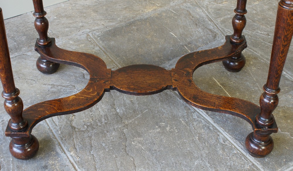 Rare 17th Century oak William and Mary Side Table. View XII