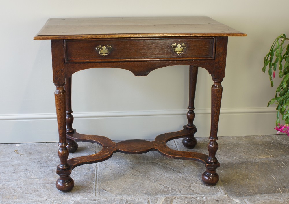 Rare 17th Century oak William and Mary Side Table. View XIV