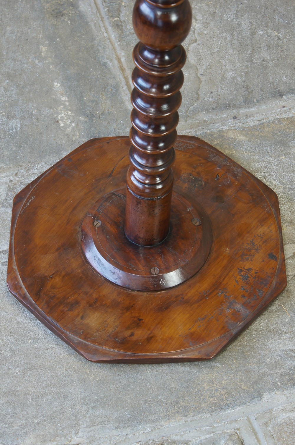 17th Century Yew Wood Candle Stand. View III