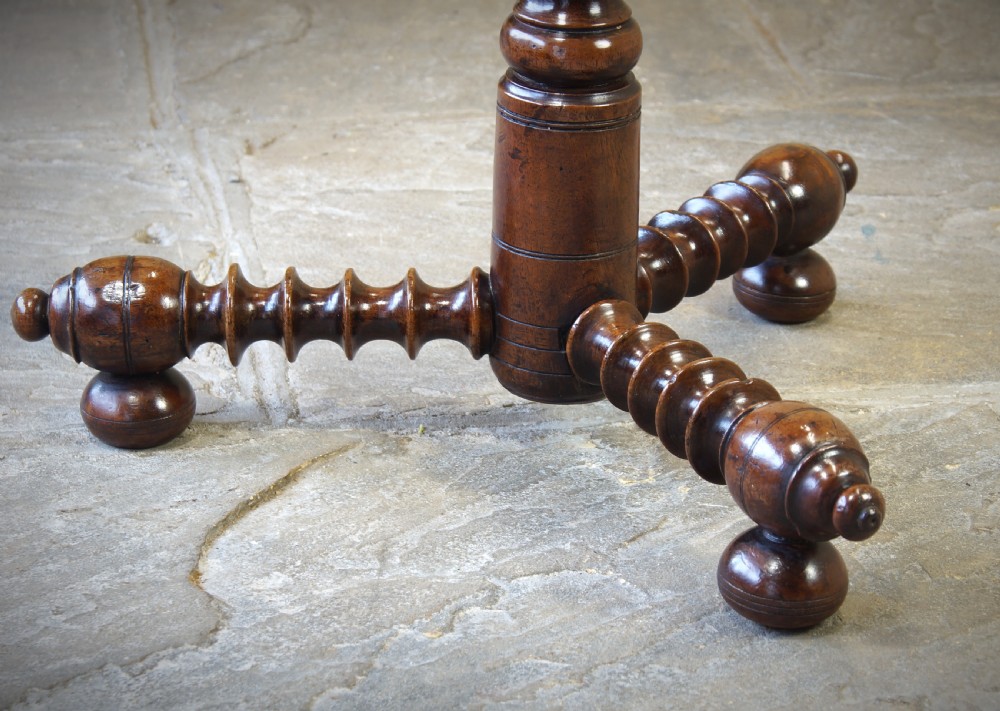 17th Century Yew Wood Candle Stand. View VIII