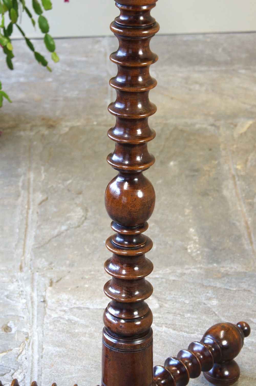 17th Century Yew Wood Candle Stand. View IX