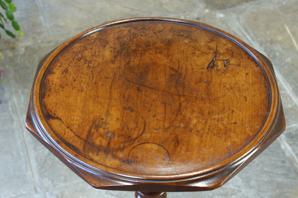 17th Century Yew Wood Candle Stand. View XI