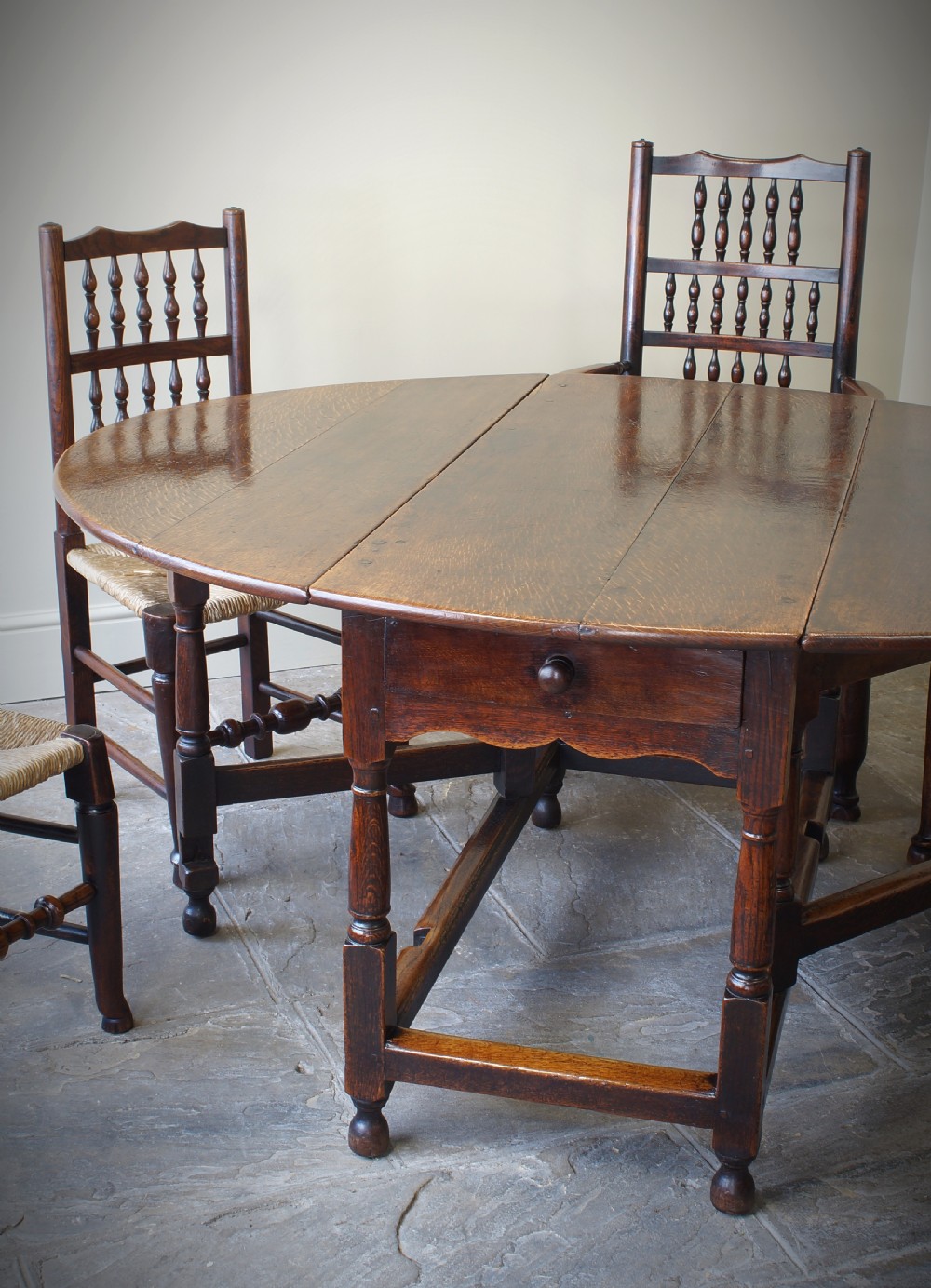 Late 17th Century Oak Gateleg Dining Table. View IV