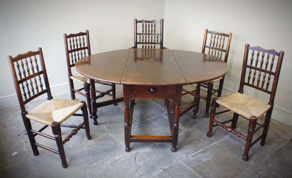 Late 17th Century Oak Gateleg Dining Table. View V
