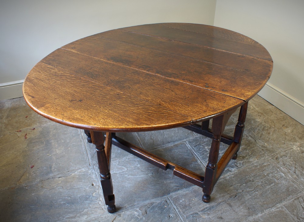 Late 17th Century Oak Gateleg Dining Table. View IX