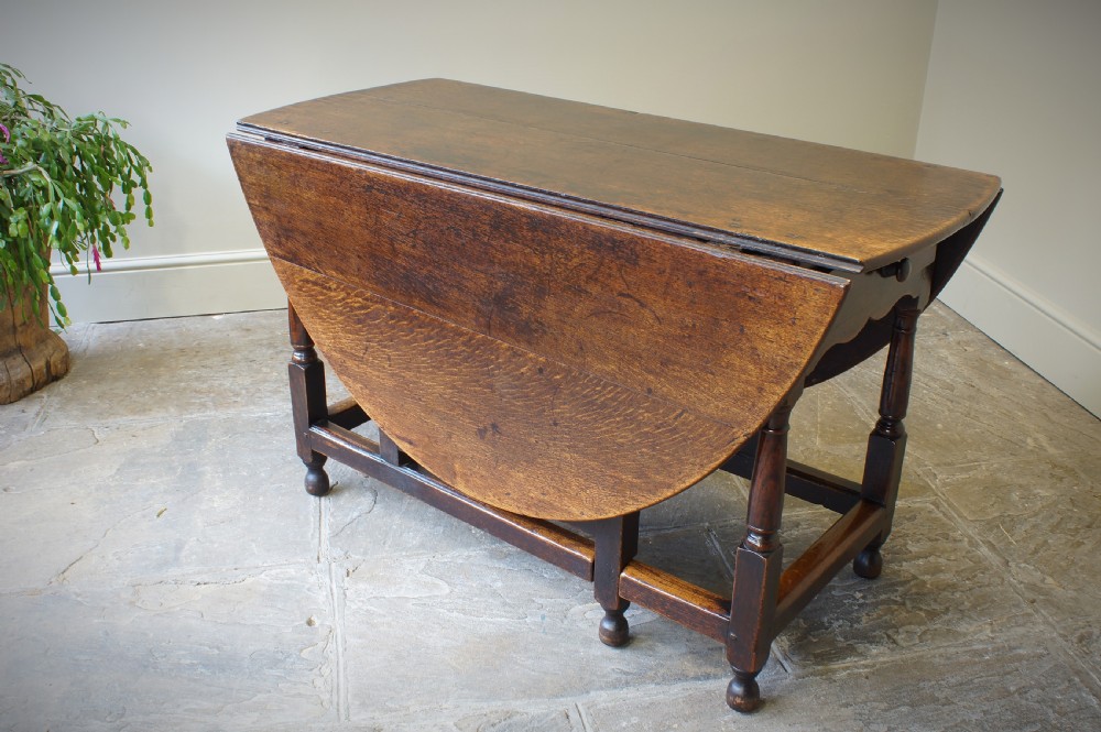 Late 17th Century Oak Gateleg Dining Table. View XI