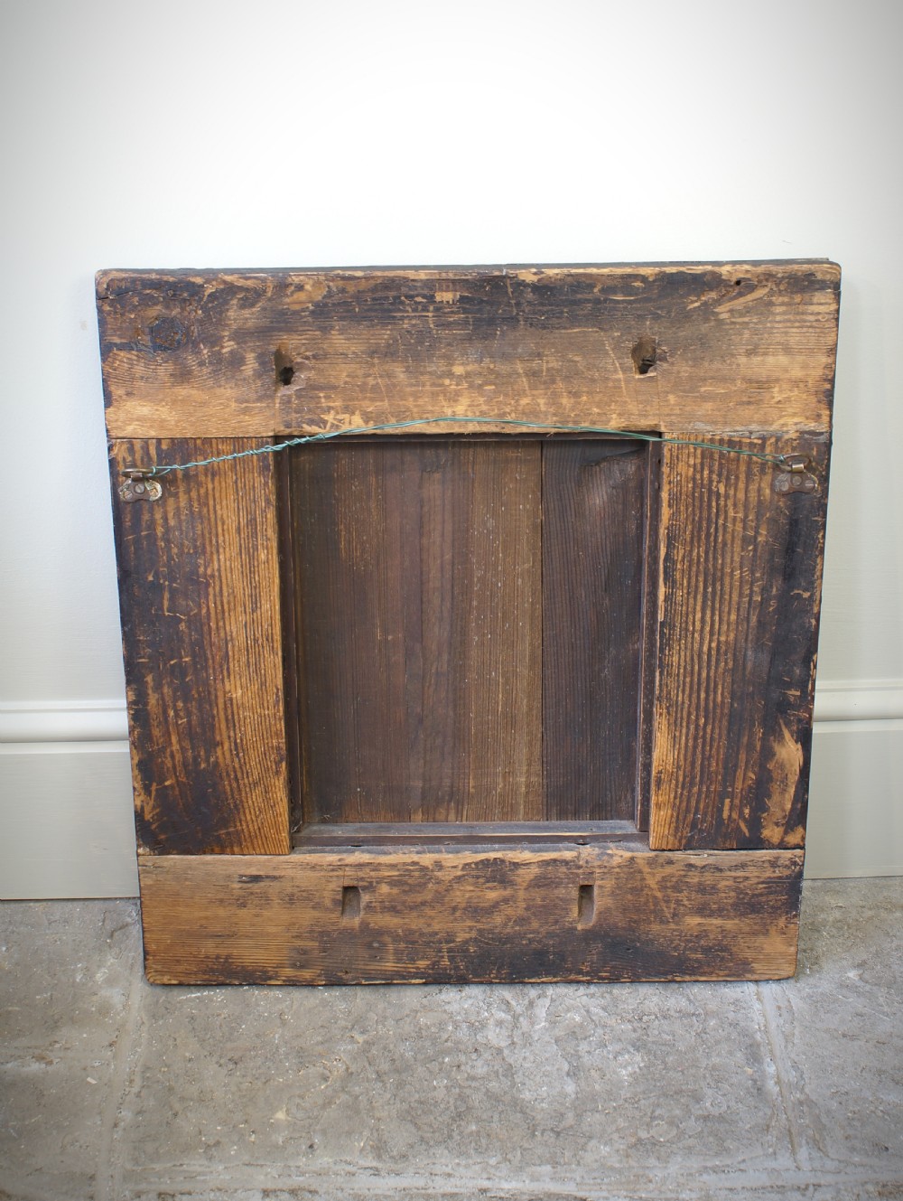 A 17th Century William and Mary Walnut Cushion Moulded Mirror View IV