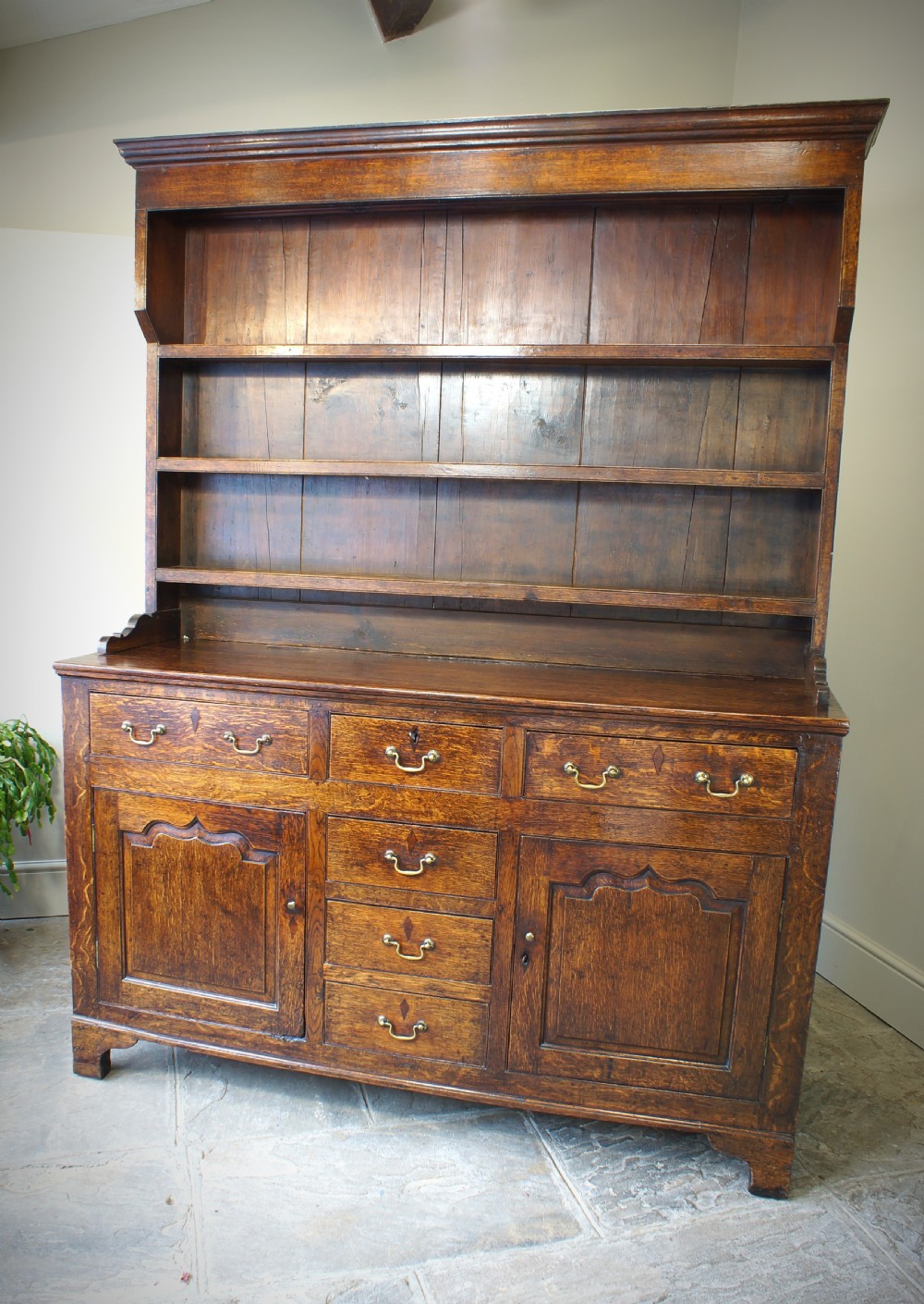 George III Oak Dresser And Rack View V