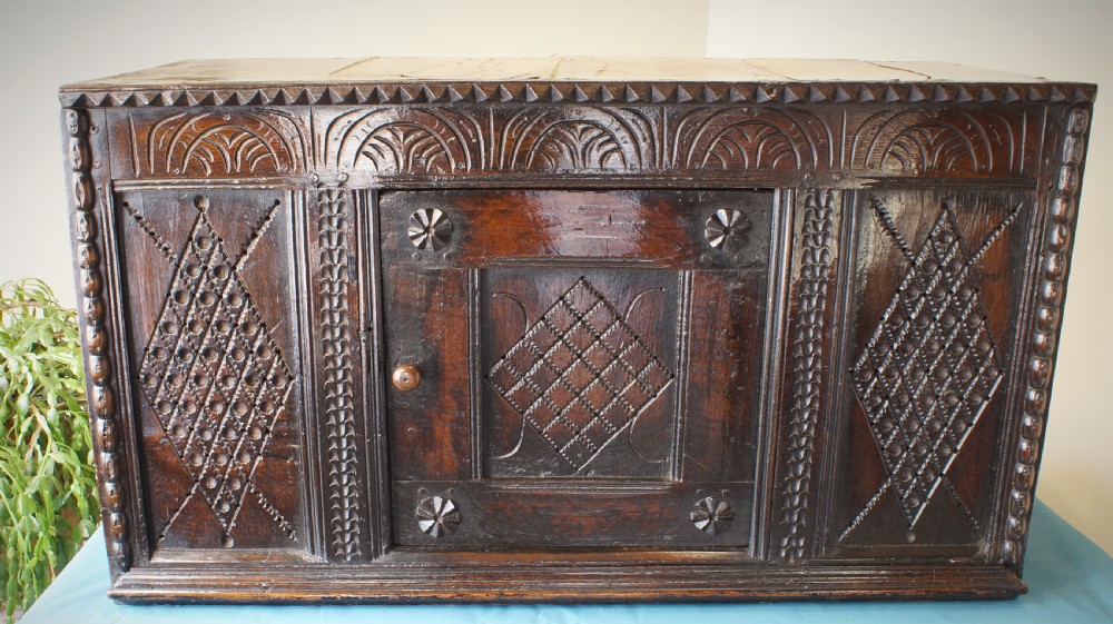 An Early 17th Century Oak Food Cupboard View II