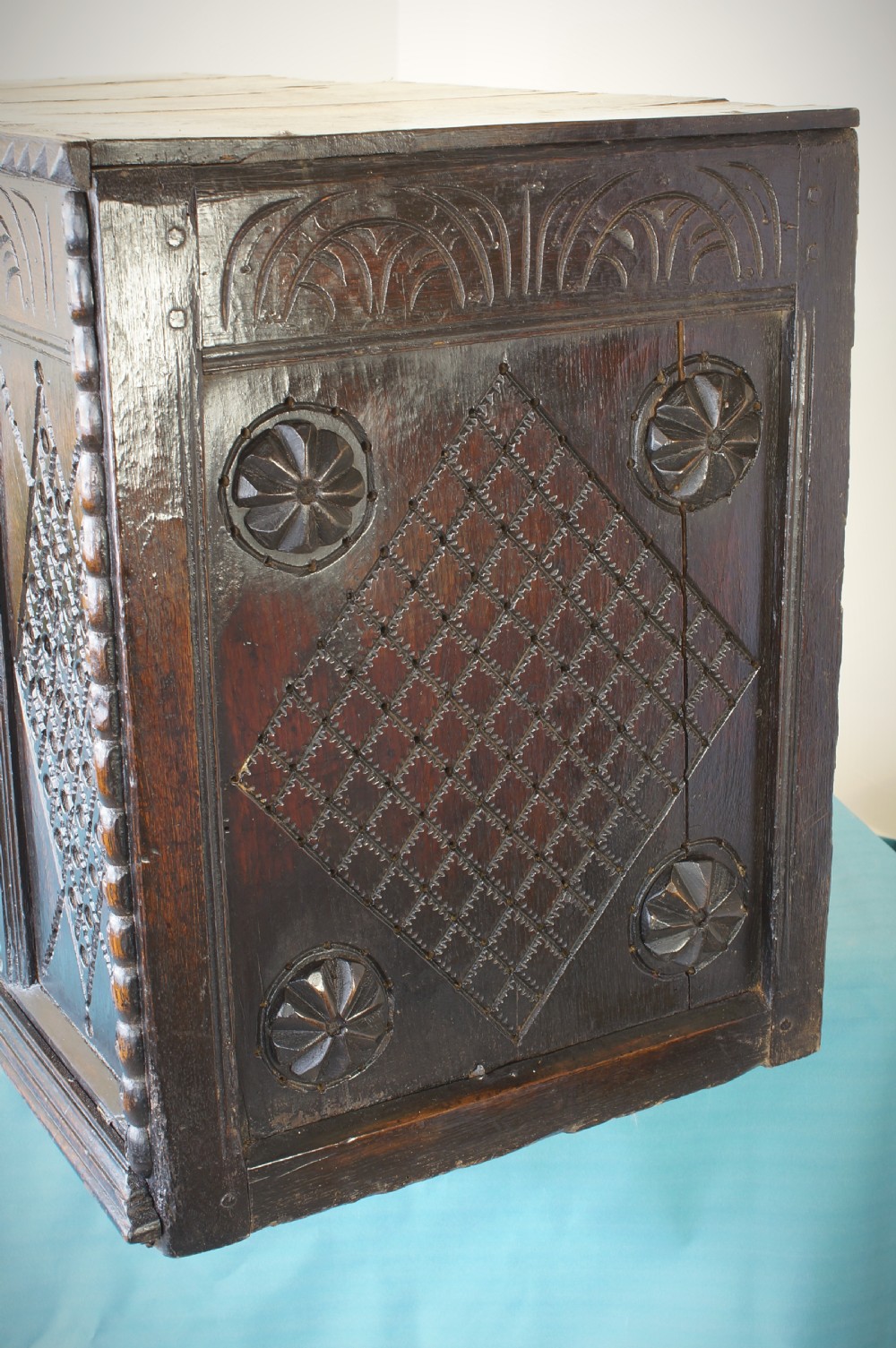 An Early 17th Century Oak Food Cupboard View IV
