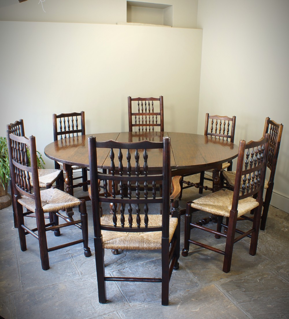  8 Lancashire Spindle Back Kitchen Chairs View V