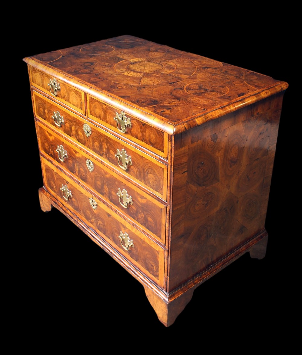 Fine & Rare 17th Century Oyster Veneer Chest.