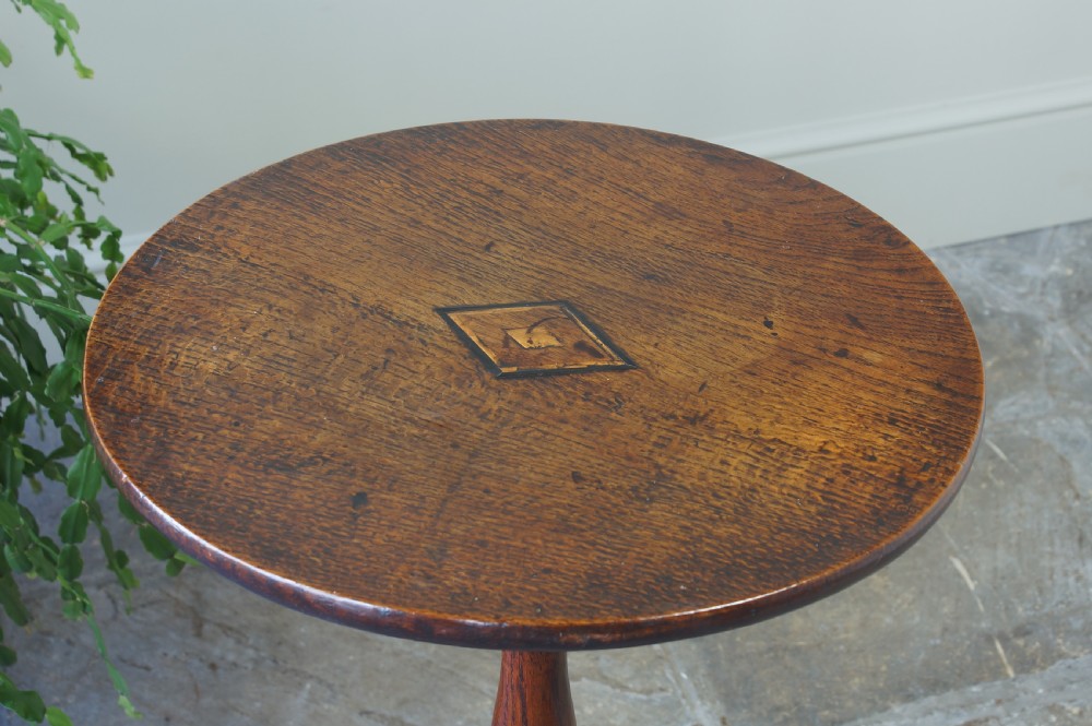 18th Century Oak  Wine or Lamp Tripod Table. View V