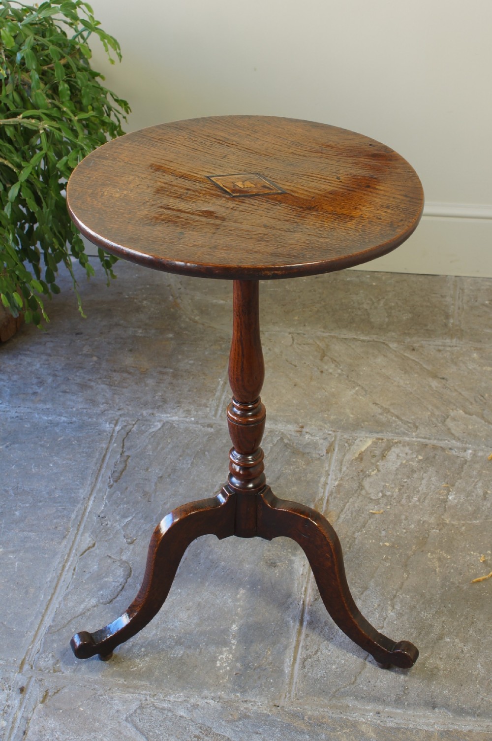 18th Century Oak  Wine or Lamp Tripod Table.