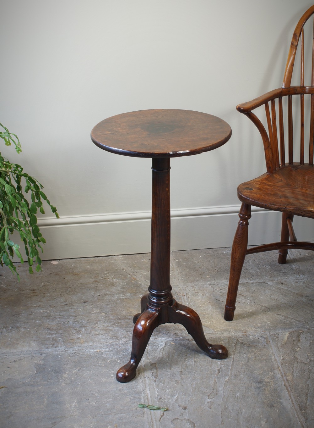 Small 18th Century Oak tripod table. View II