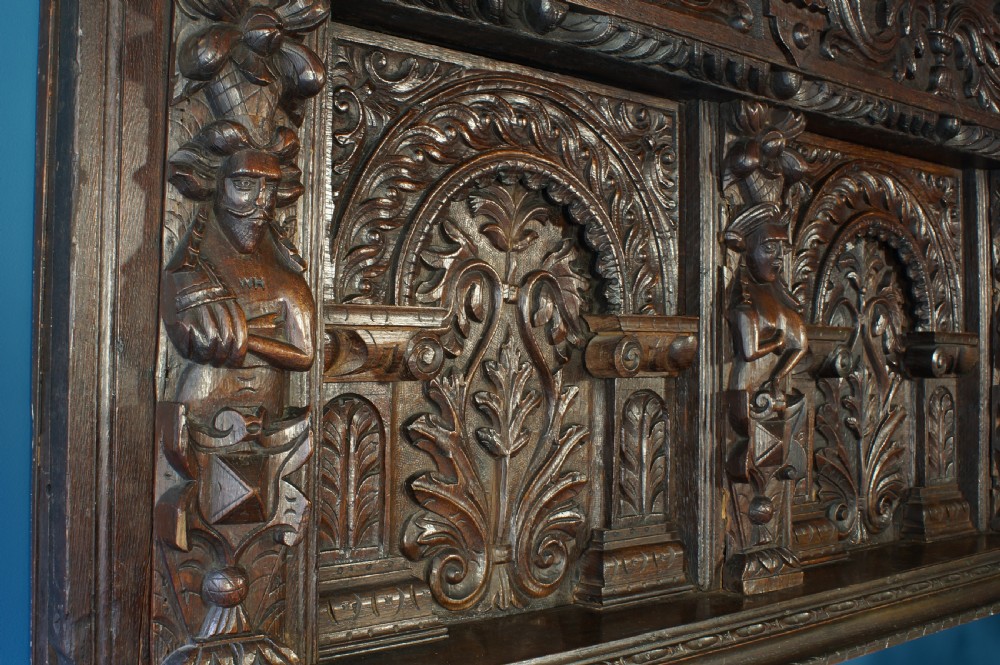 Elizabethan Oak Overmantel. View II