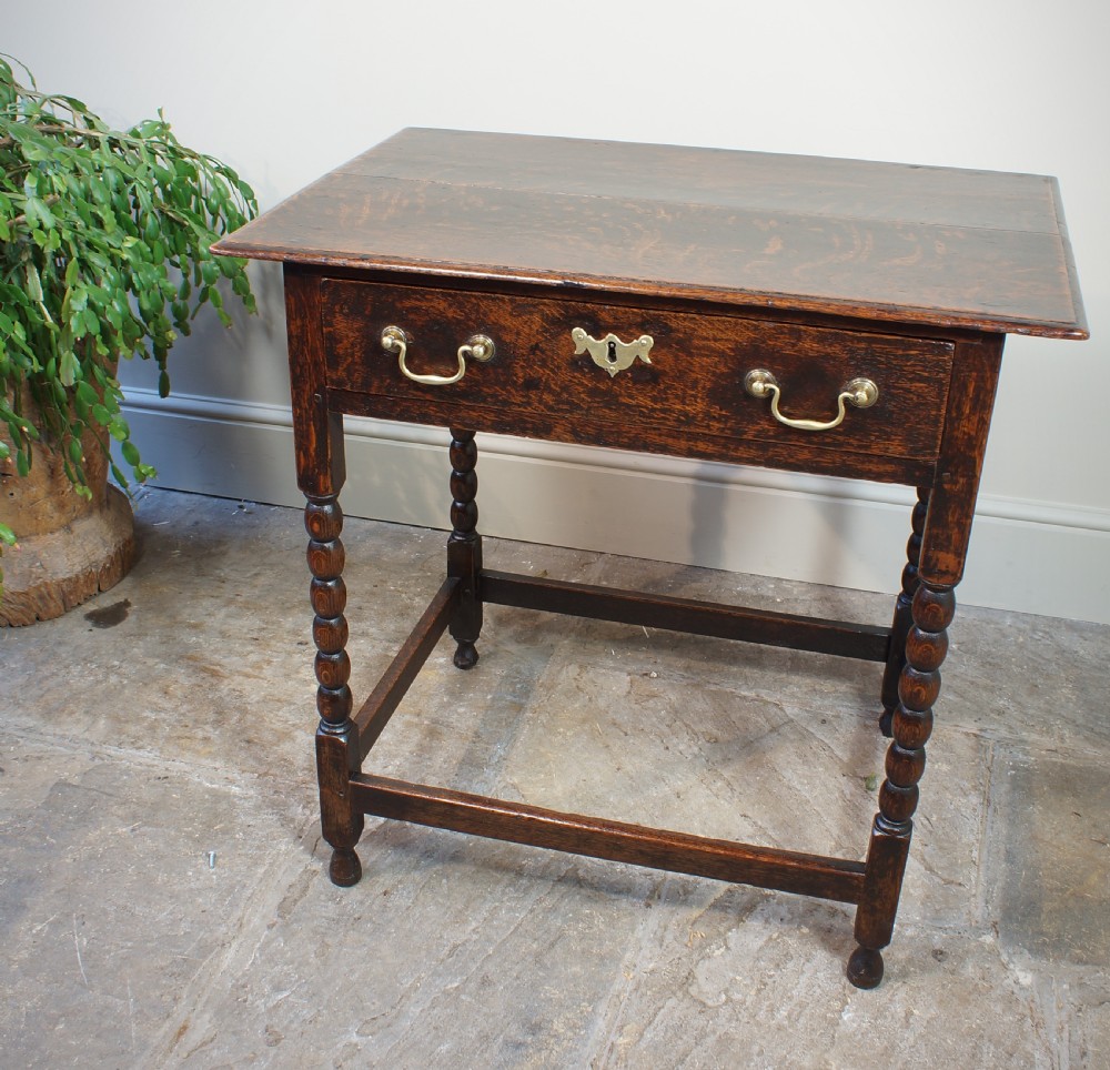 A Small 18th Century Oak Side Table. View VI