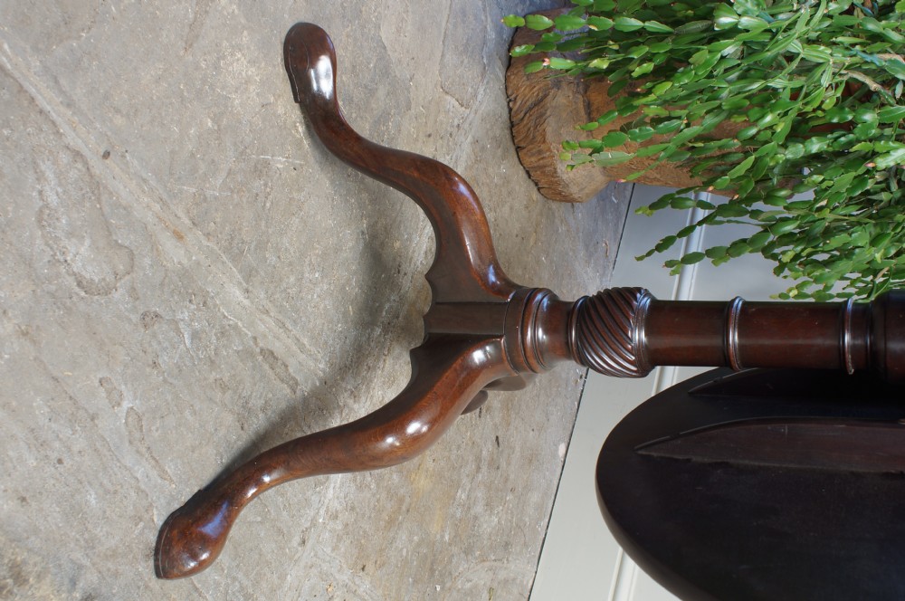 A Fine 18th Century Mahogany Tripod Table. View XIV