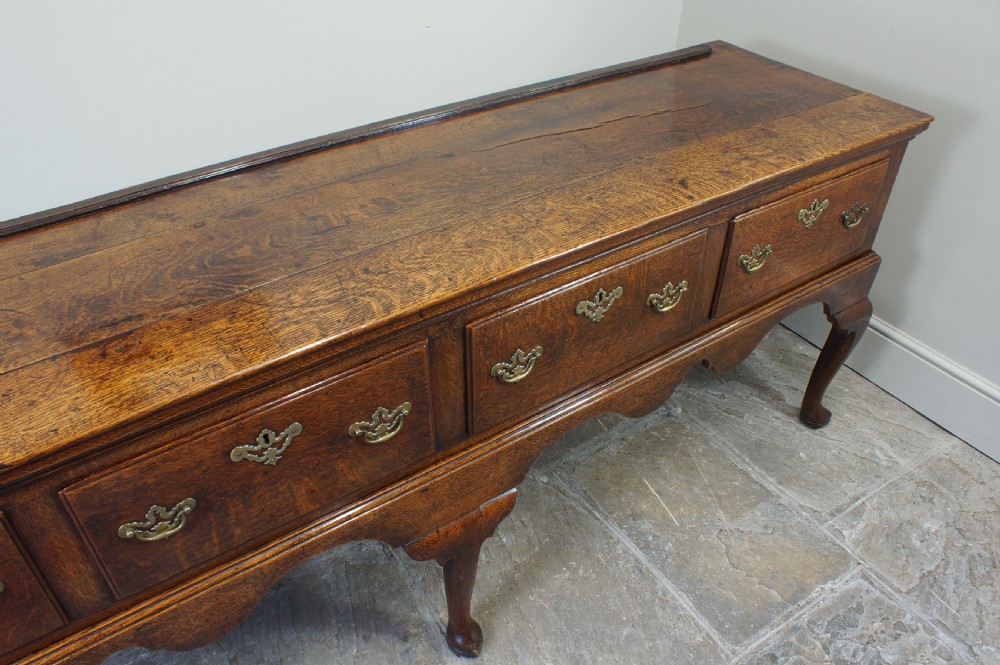 An 18th Century Oak Four Drawer Dresser Base. View II