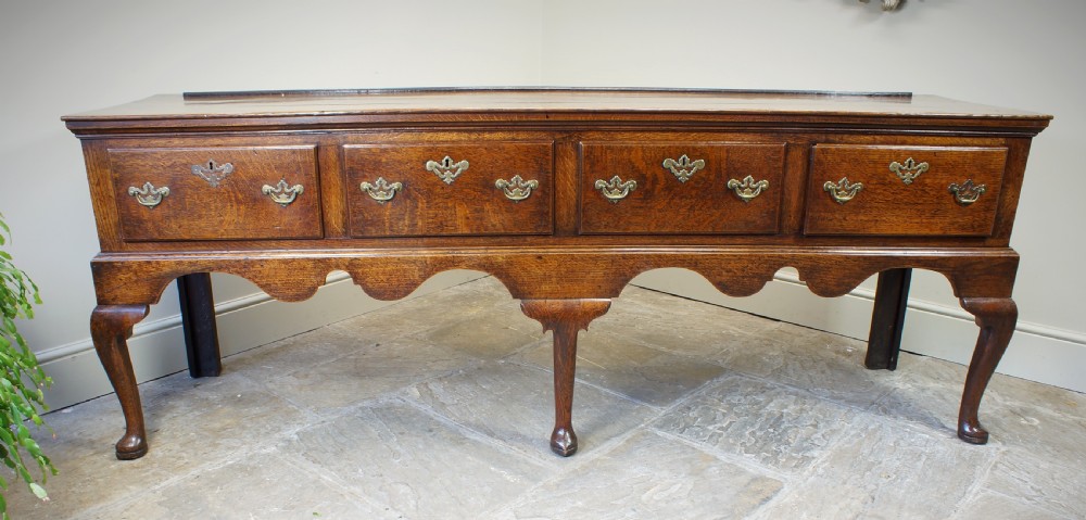 An 18th Century Oak Four Drawer Dresser Base. View III