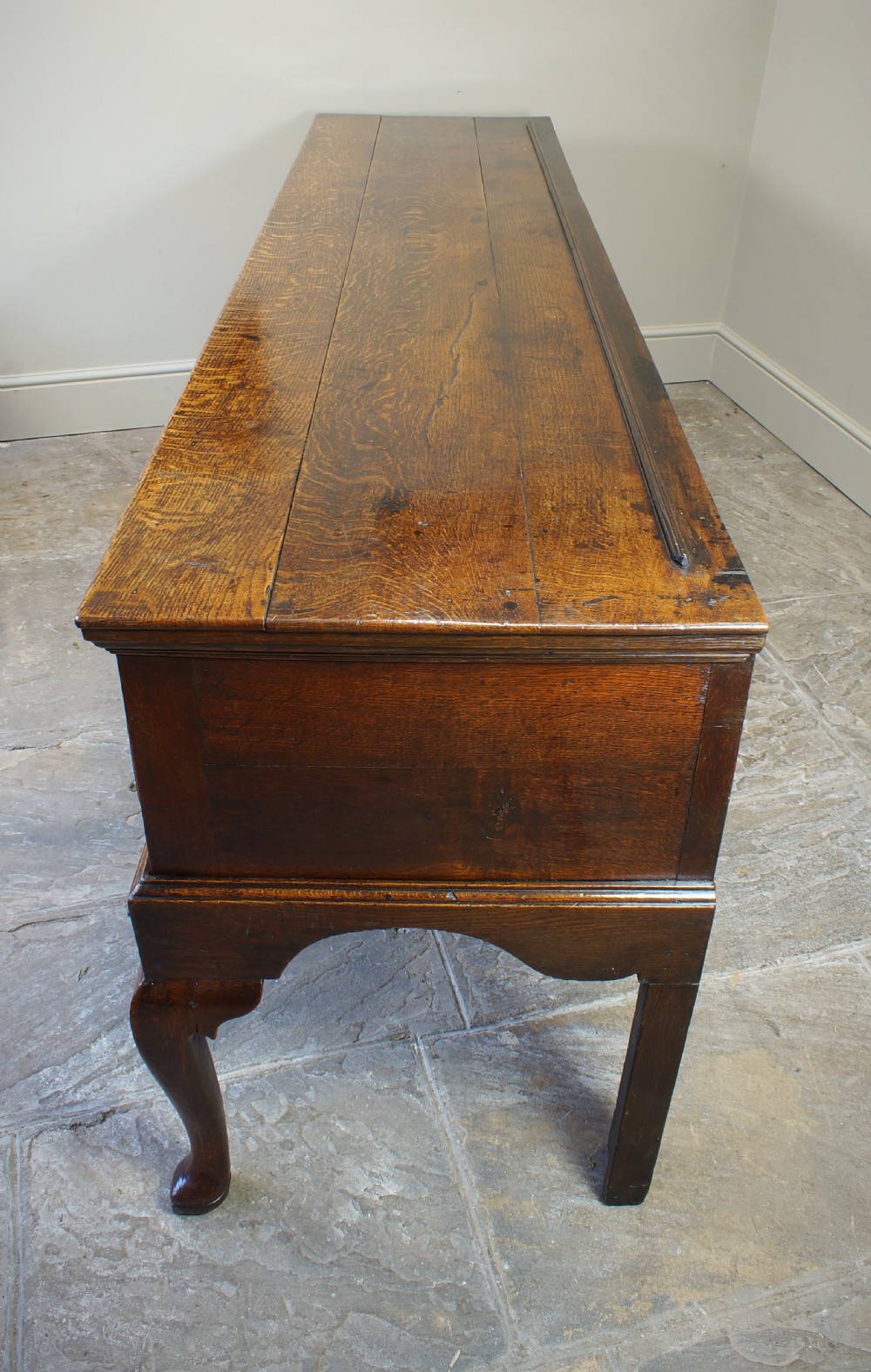 An 18th Century Oak Four Drawer Dresser Base. View V