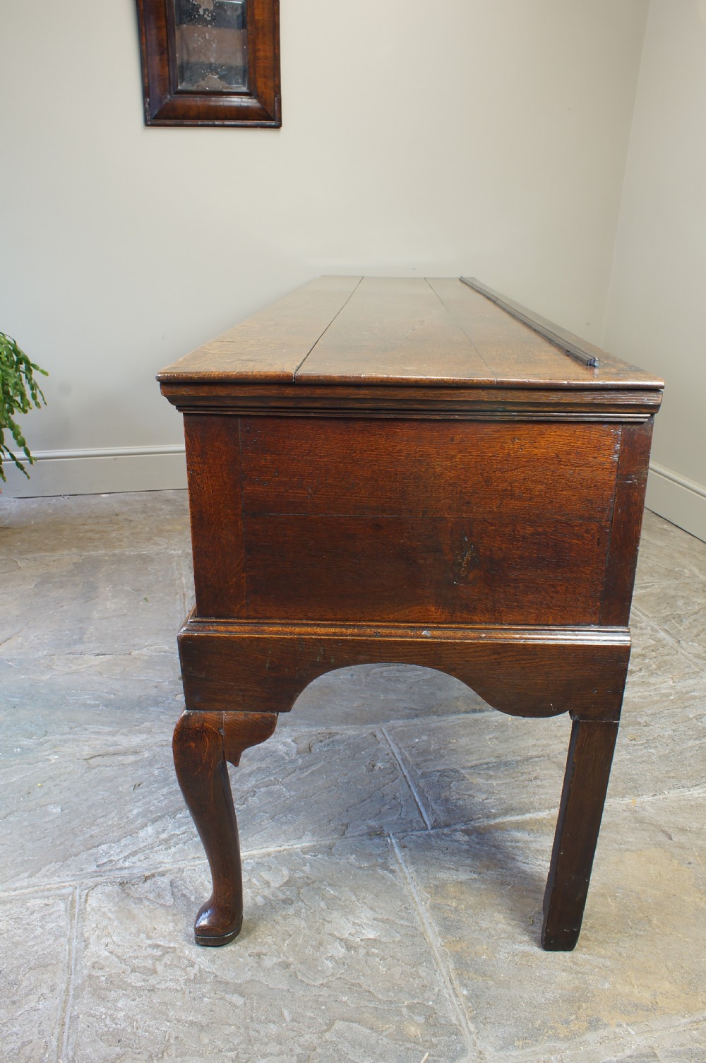 An 18th Century Oak Four Drawer Dresser Base. View VIII