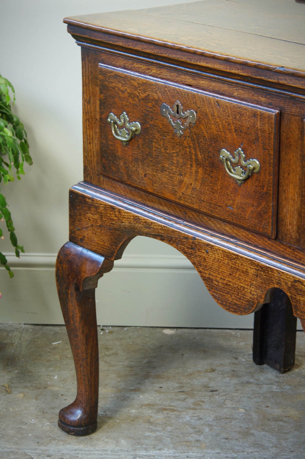 An 18th Century Oak Four Drawer Dresser Base. View XII