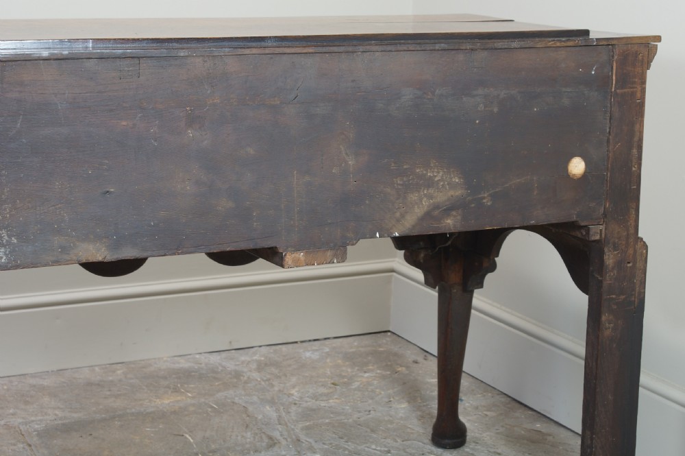 An 18th Century Oak Four Drawer Dresser Base. View XXI